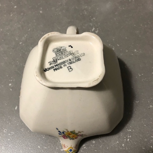 🇬🇧JOHN MADDOCK&SONS LTD, MADE IN ENGLAND, IVORY WARE, VINTAGE CREAM AND SUGAR. - Picture 16 of 16